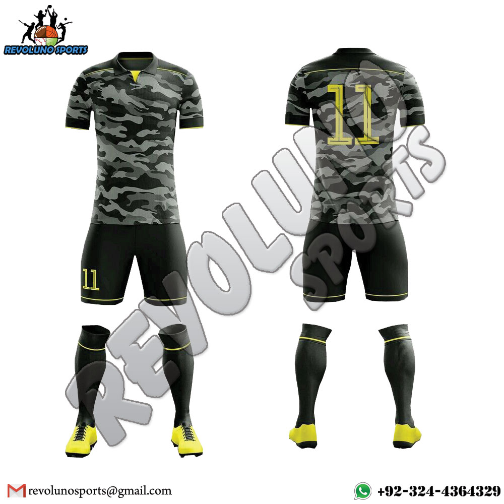 Custom Camo Design Soccer Uniforms Jerseys Shirts Shorts