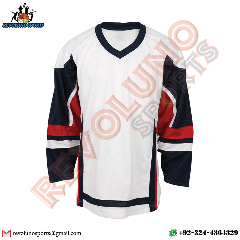 Full Sleeves V-Neck Ice Hockey Jersey