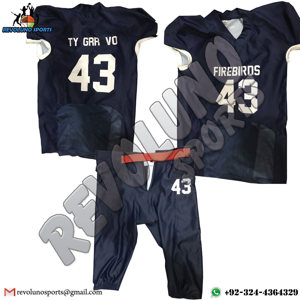 Navy Sublimated American Football Uniforms