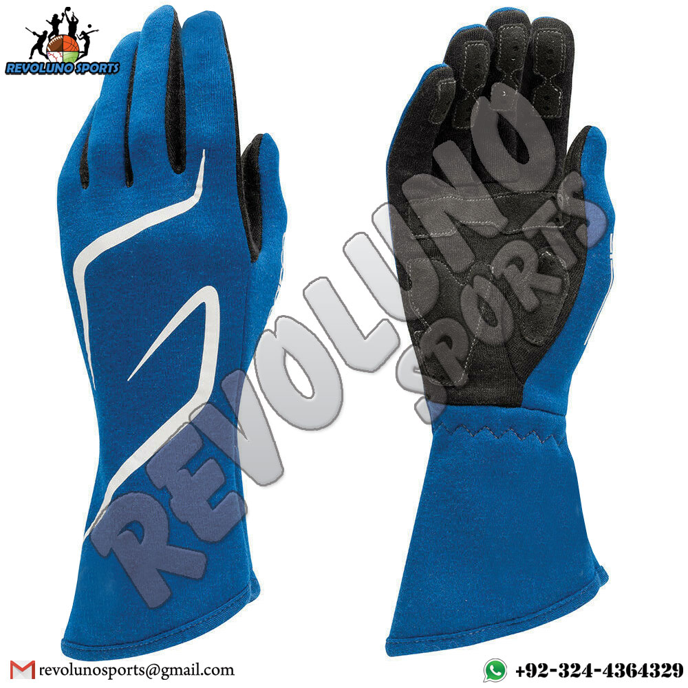 Blue Kart Racing Gloves