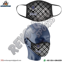 Black & White Sublimated Party Face Mask