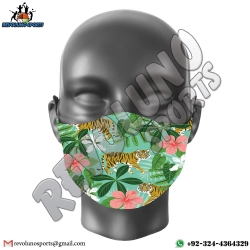 Tiger Pattern Design Sublimated Party Face Mask