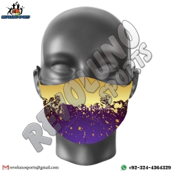 Custom Purple Gold Splash Party Face Mask