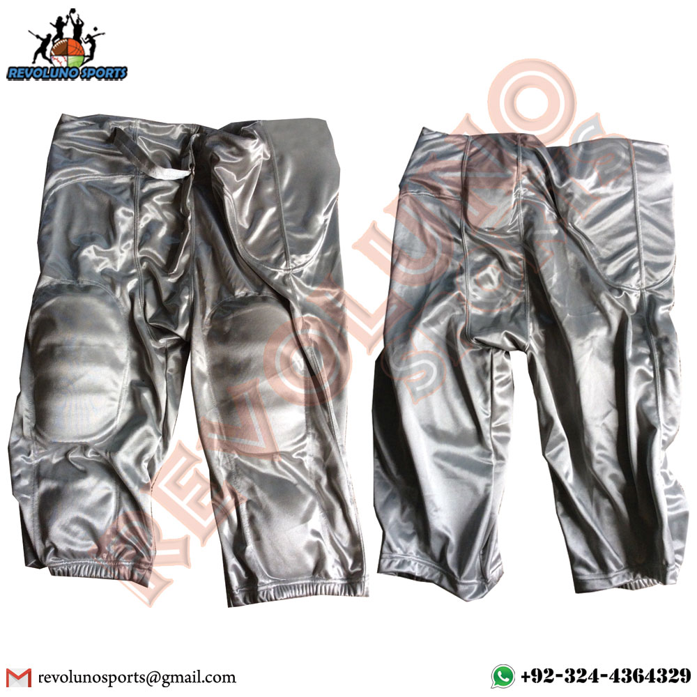 Shiny Fabric Padded American Football Pants