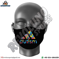 Autism Awareness Sublimated Party Face Mask