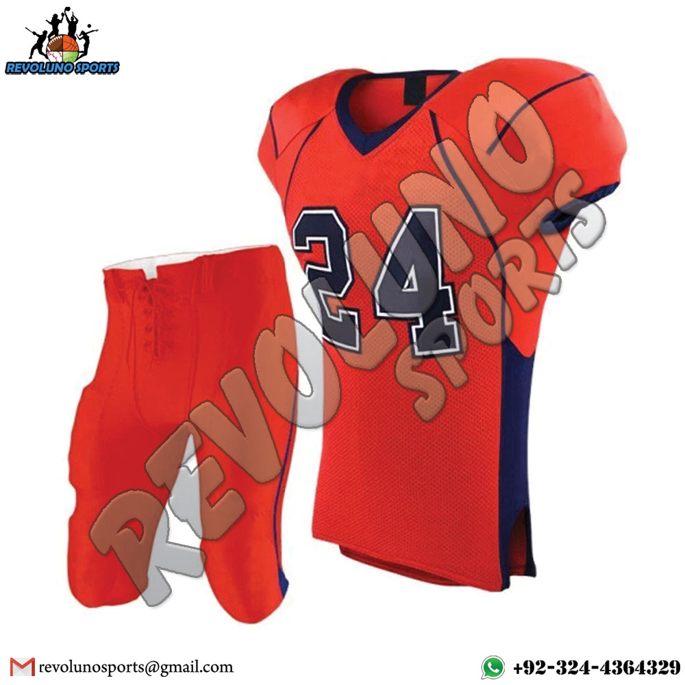 Red American Football Uniform