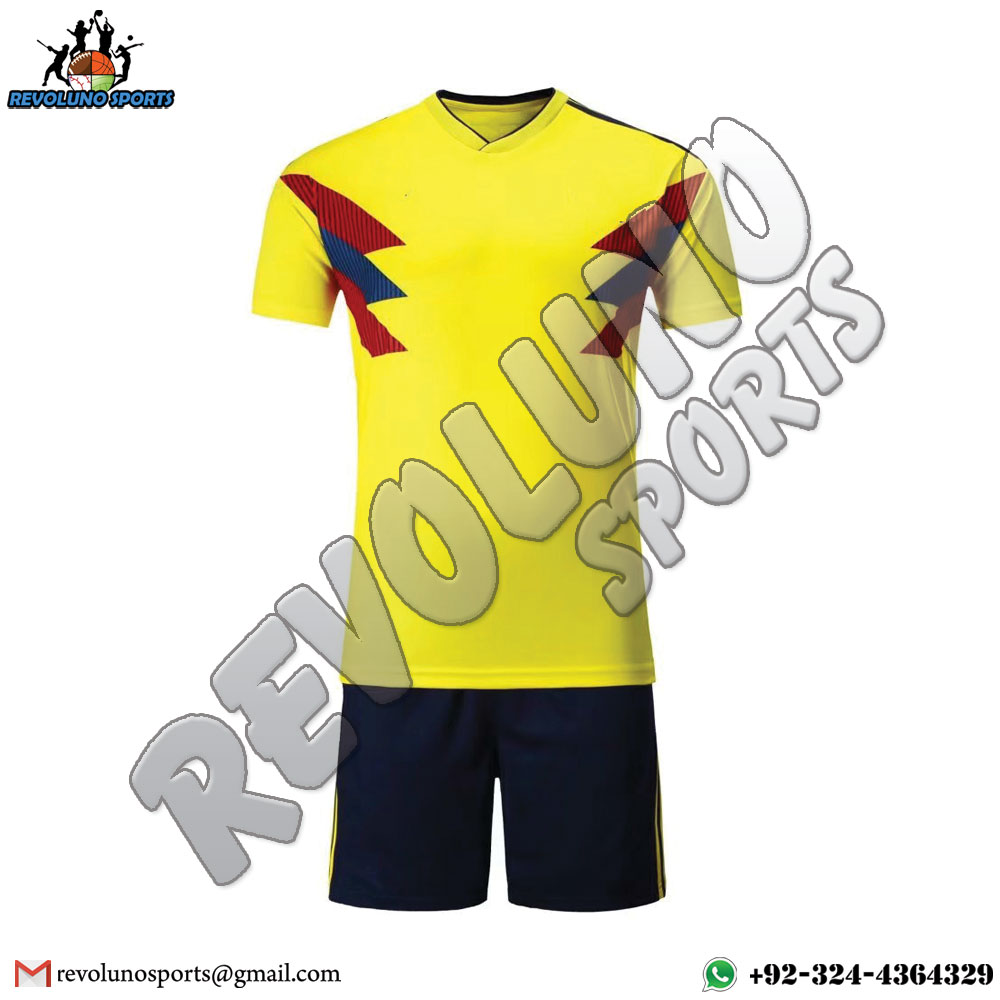 Yellow Color Soccer Uniforms