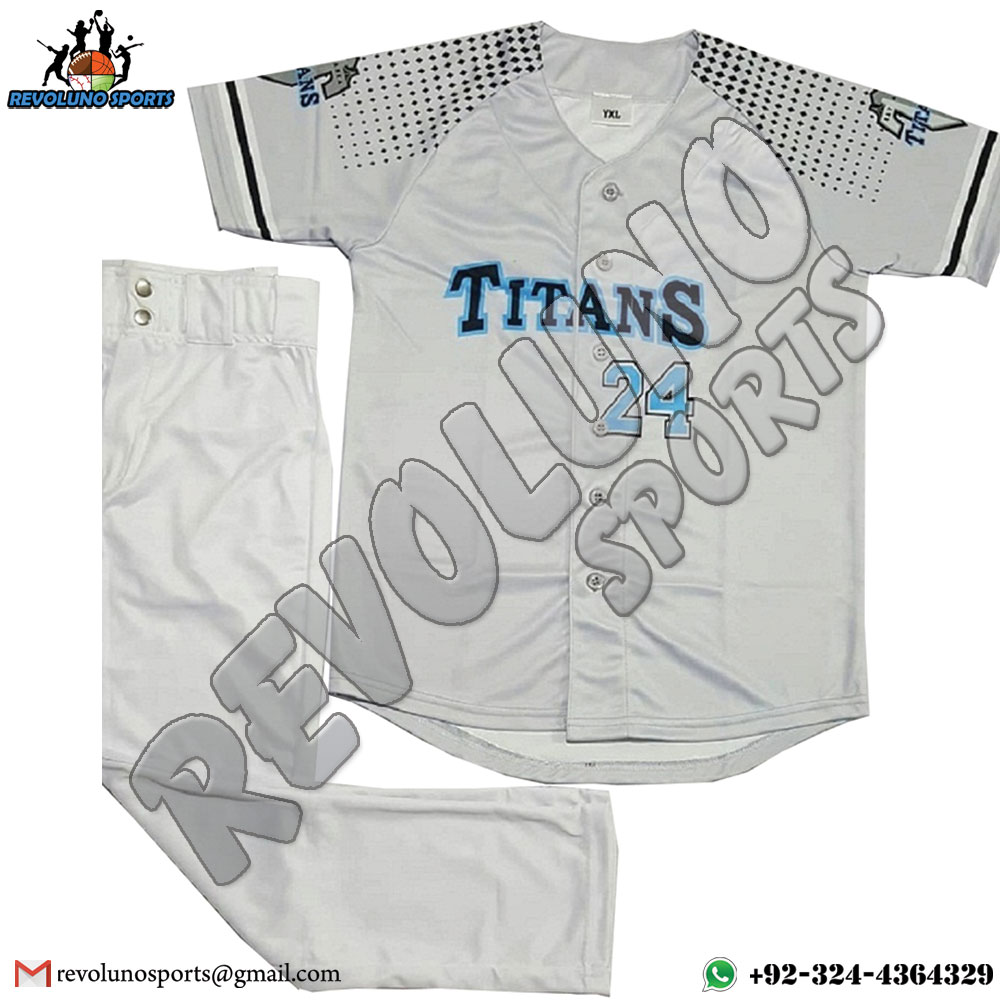 Popular Custom Design Baseball Uniforms Full Button