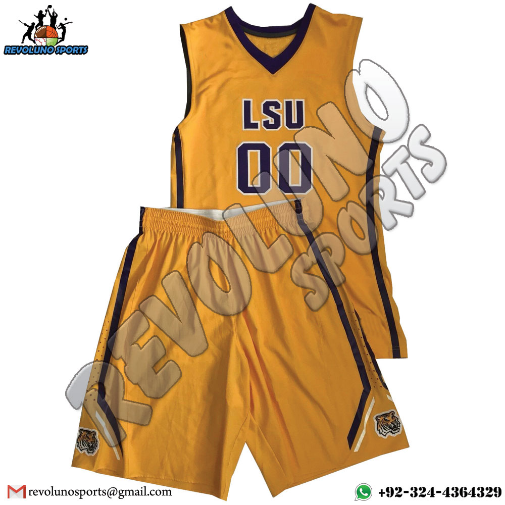 Top Quality Embroidered Name Number Basketball Uniform For Teams