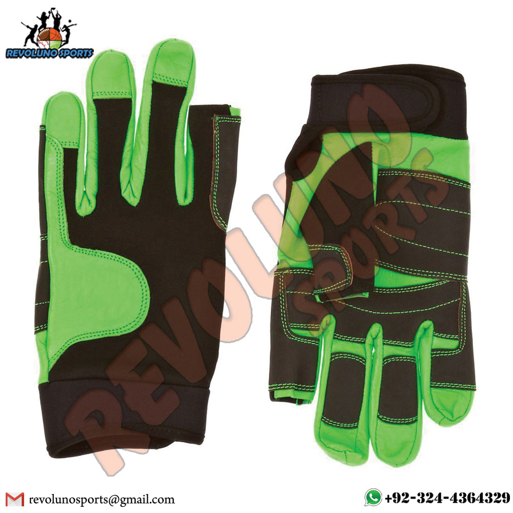 Green Black Sailing Gloves