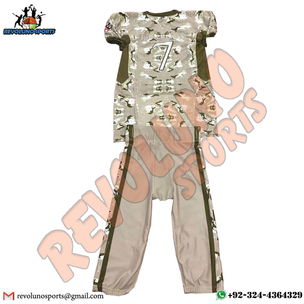 Camo Sublimated Design American Football Uniform