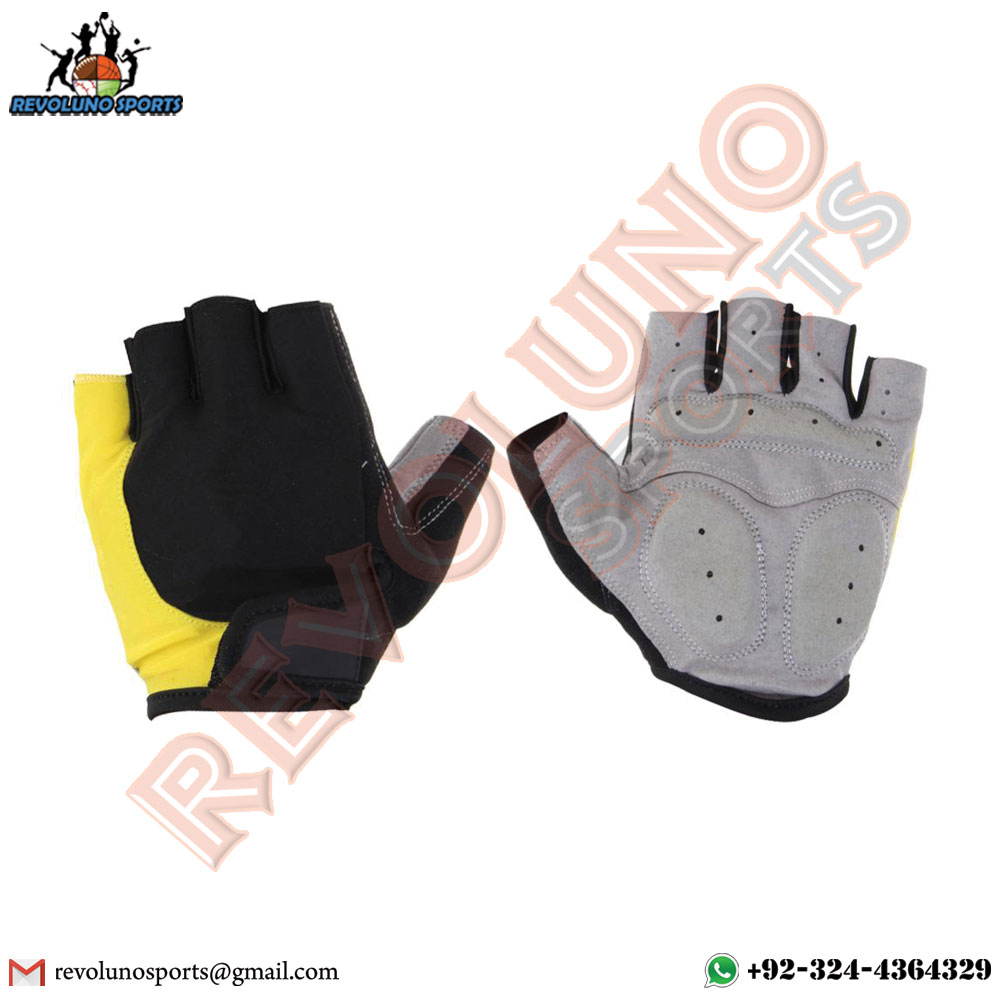 Padded Leather Cycling Gloves