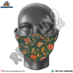 Flower Design Sublimated Face Mask